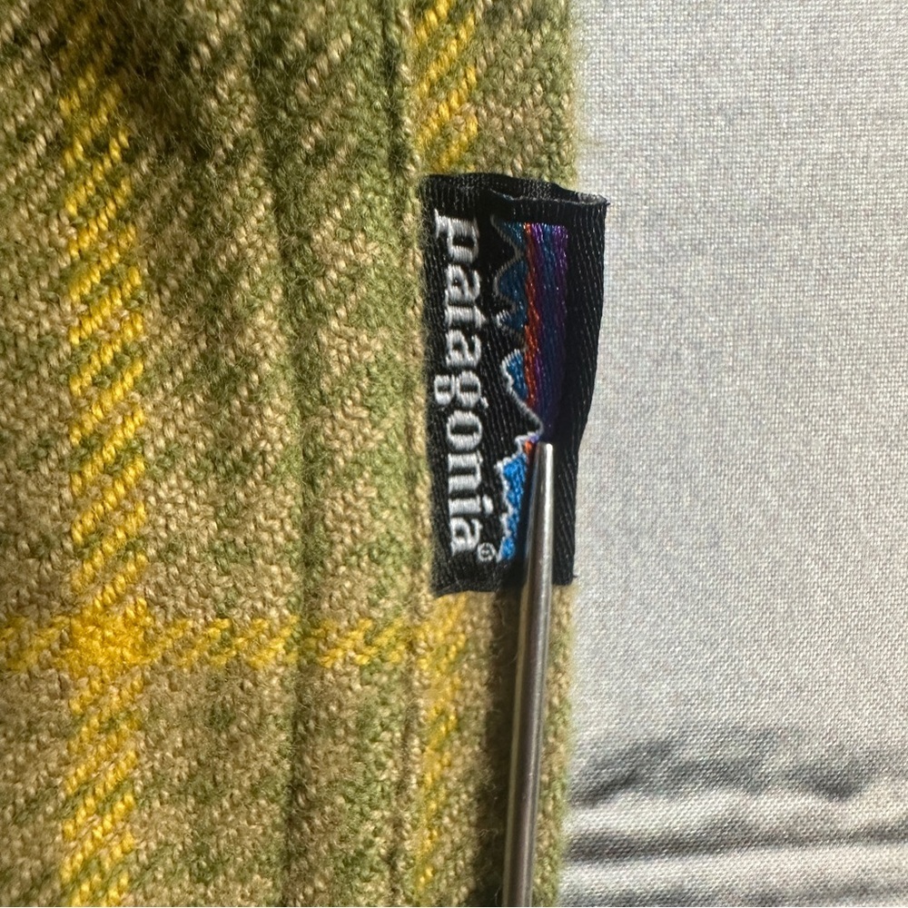 Patagonia Fjord Flannel Shirt Organic Cotton Long Sleeve XXL Green Plaid Outdoor - Picture 4 of 8